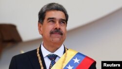 Tổng thống Nicolas Maduro trong ngày nhậm chức nhiệm kỳ sáu năm lần thứ ba tại Caracas, Venezuela, ngày 10 tháng 1 năm 2025.