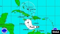 Tropical storm Matthew's location, Sept. 30, 2016. (Photo: NOAA)