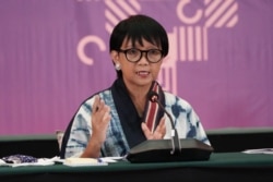 Menlu RI Retno Marsudi dalam jumpa pers virtual, Jumat, 7 Agustus 2020. (Photo: Ministry of Foreign Affairs)