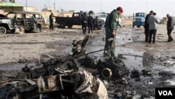 Pasca-ledakan di Ramadi pada awal bulan ini. Ledakan kembali mengguncang kota di Irak ini.