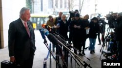 Les pourparlers au siège du Parti social-démocrate (SPD) à Berlin, en Allemagne, le 5 février 2018.