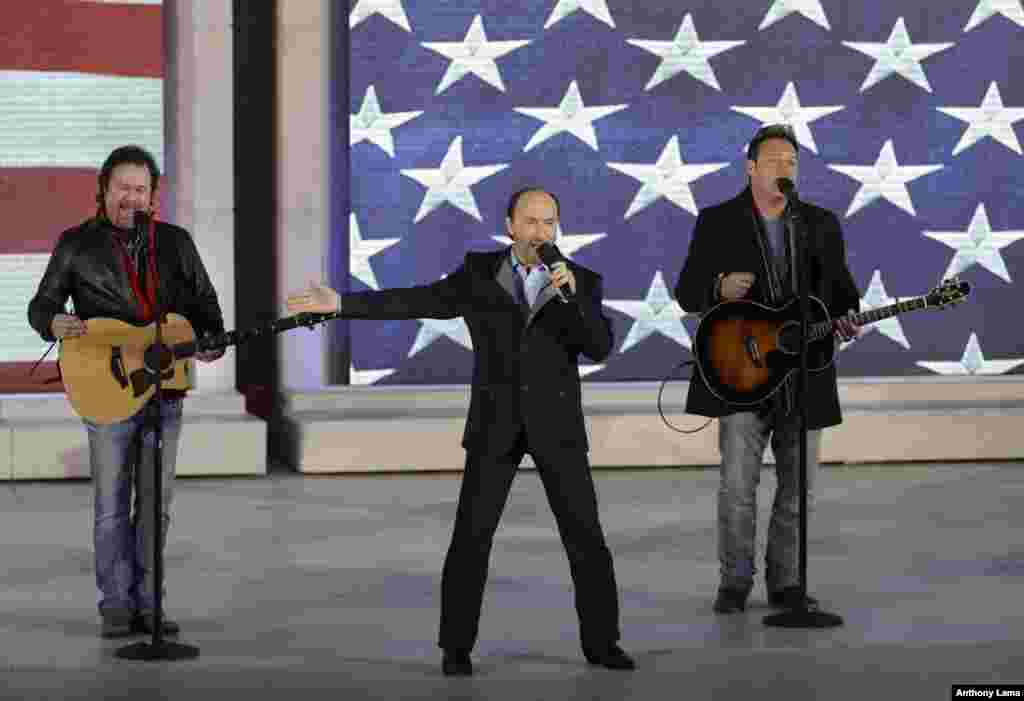 Bukin ajiye furanni a makarba ta kasa gabannin bukin rantsar da sabon shugaban Amurka.