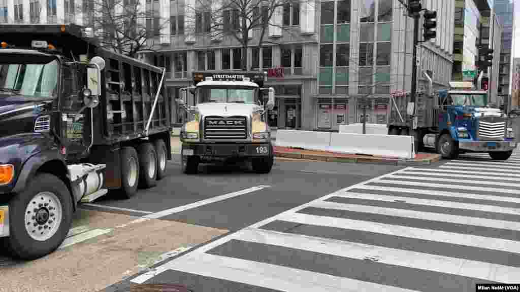 USA, Washington, city center ahead of inauguration