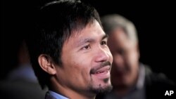 FILE - Manny Pacquiao 
