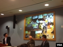 台湾太阳花学运研讨会（美国之音 钟辰芳拍摄）