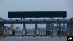 Những cánh cổng bỏ trống ở khu công nghiệp Kaesong.