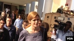 La représentante permanente des Etats-Unis auprès de l'Onu, Samantha Power. Photo prise par Idriss Fall.