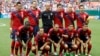 U.S. soccer team pose for a group photo in Washington, June 19, 2011.