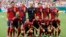 U.S. soccer team pose for a group photo in Washington, June 19, 2011.