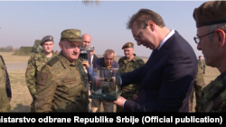 Predsednik Aleksandar Vučić obišao je Komandni centar vežbe Slovenski štit 2019, Foto: official publication