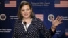 U.S. Assistant Secretary of State Victoria Nuland speaks during a news conference in Kyiv, Ukraine, April 27, 2016. She has called on the country's government "to start locking up people who have ripped off the Ukrainian population for too long."