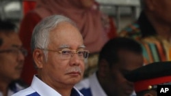 PM Malaysia Najib Razak dalam perayaan Hari Nasional ke-58 di Kuala Lumpur, Malaysia (31/8).