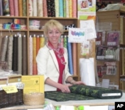 Store co-owner Karen Chubin says she liked the concept behind the Climate Quilt Campaign and wanted to be part of it.