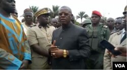 Governor Augustine Awah Fonka in Bangourain, Sunday, Dec. 23, 2018. (Photo: M. Kindzeka)