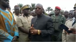 FILE - Governor Augustine Awah Fonka in Bangourain, Dec. 23, 2018. (M. Kindzeka/VOA)