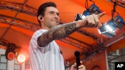 FILE - Adam Levine from the band Maroon 5 performs on NBC's "Today" show. 