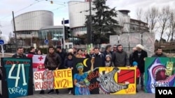 რუსთავი-2-ის მხარდამჭერთა აქცია სტრასბურგში. 06.03.2017