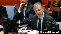 Penjabat Duta Besar AS untuk PBB Jonathan Cohen menghadiri sidang Dewan Keamanan PBB di markas PBB, New York, 22 Januari 2019. (Foto: AP)