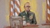 In this courtroom sketch, Staff Sgt. Patrick Ziggler, who was injured in the Fort Hood shootings, appears on the witness stand in a courtroom sketch during the sentencing phase in the trial for Maj. Nidal Hasan, Aug. 26, 2013, in Fort Hood, Texas. 