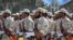 FILE - Members of Iran's Islamic Revolutionary Guard Corps march just outside Tehran during an armed forces parade, Sept. 22, 2011. The elite Quds Force represents one of eight branches of the IRGC.