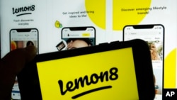 资料照片：字节跳动旗下应用程序Lemon8的标志。