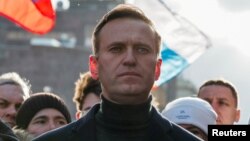 L'opposant Alexeï Navalny lors d'une manifestation à Moscou.