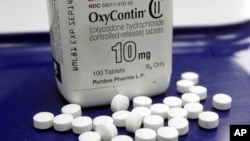 រូបភាពឯកសារ៖ ថ្នាំ OxyContin ត្រូវ​បាន​ថត​នៅ​ឧសថដ្ឋានក្នុង​ទីក្រុង​ Montpelier រដ្ឋ Vermont។