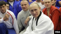 Russian President Vladimir Putin regularly practices judo as a way to stay fit.