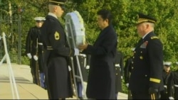 Japanese PM Abe Lays Wreath at Arlington National Cemetery