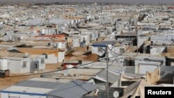 រូបភាព​បង្ហាញ​ពី​ជំរុំជនភៀសខ្លួន Al Zaatari នៅ​ក្រុង Mafraq ជិតព្រំដែន​ប្រទេស​ស៊ីរី កាលពី​ថ្ងៃទី០៧ ខែមិនា ឆ្នាំ​២០១៦។ 