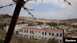 A view of the immigrant shelter in Lampedusa, the tiny Italian island close to North Africa, taken Monday, April 11, 2011.