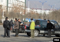 在图们市的中国和朝鲜商人