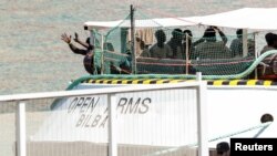 Kapal penyelamat milik kelompok bantuan Spanyol, Proaktiva di Barcelona, Spanyol. (Foto: dok),