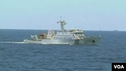 中国在和越南、菲律宾有争议的海域巡逻(视频截图)