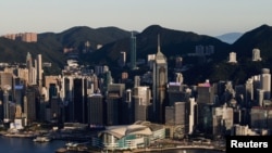 FILE - A general view of skyline buildings, in Hong Kong, China, July 13, 2021. 
