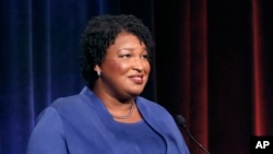 Democratic gubernatorial candidate for Georgia Stacey Abrams, in Atlanta, Oct. 23, 2018.