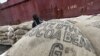 A worker prepares to load sacks of cocoa onto a ship at the port of Abidjan May 8, 2011.