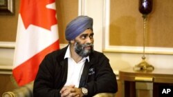 Le ministre canadien de la Défense, Harjit Sajjan, 20 décembre 2015.