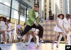 South Korean rapper Psy performs his massive K-pop hit 'Gangnam Style' live on NBC's 'Today' show in New York.