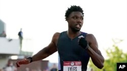 Noa Lajles takmiči se u trci na 100 metara 20. juna 2021. u Judzinu u Koloardu. 