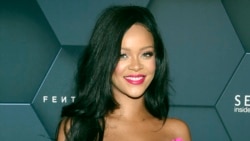 FILE - Rihanna arrives at the Fenty Beauty by Rihanna one year anniversary party at Sephora in New York.