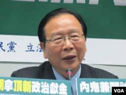 台湾执政党国民党立委林德福（美国之音张永泰拍摄）