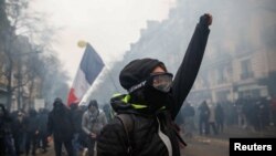 Manifestations, à Paris, France, le 5 décembre 2019. REUTERS