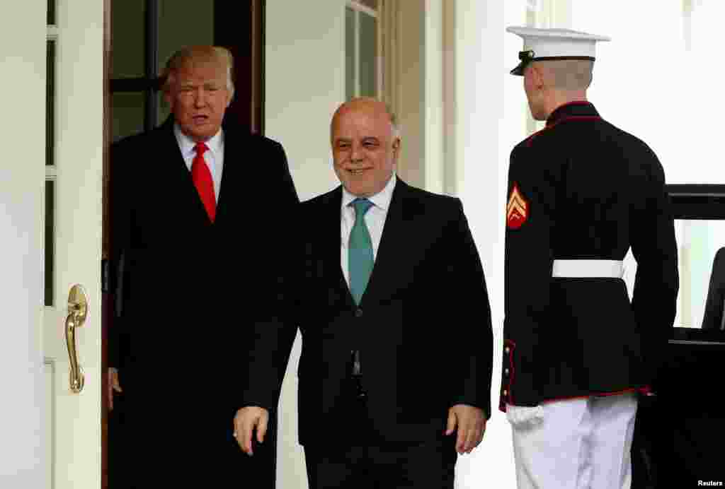 Firai Ministan kasar Iraqi&nbsp;&nbsp;Haider al-Abadi ya gana da takwaran aikinsa na Amurka Donald Trump a Fadar White House, inda suka tattauna kan al&#39;amuran huldodin da suka shafi kasashensu, a ranar Litinin 20 ga watan Maris 2017.