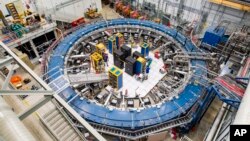 Testnu stazu znanstvenici koriste za promatranje mionskih čestica u Fermilabu. (Reidar Hahn/Fermilab putem AP-a)