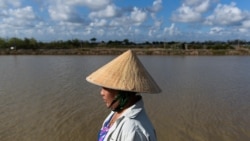 Ta Thi Thanh Thuy, 52, walks past the place where she used to grow rice before her family switched to shrimps farming in Soc Trang province, Vietnam, May 1, 2021. Picture Taken May 1, 2021. REUTERS/Thanh Hue