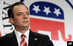 FILE - In this Jan. 24, 2014 file photo, Republican National Committee Chairman Reince Priebus is seen at the RNC winter meeting in Washington.