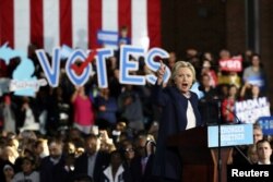 U.S. Democratic presidential nominee Hillary Clinton speaks during a campaign rally in Detroit, Michigan, U.S., November 4, 2016.