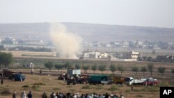 Suriyaning Kobani shahridagi manzara, 3-oktabr, 2014