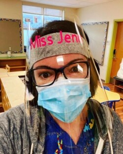 This undated photo shows special education teacher Jennifer Graves, at Dr. Reginald Mayo Early Childhood School, in New Haven, Conn.